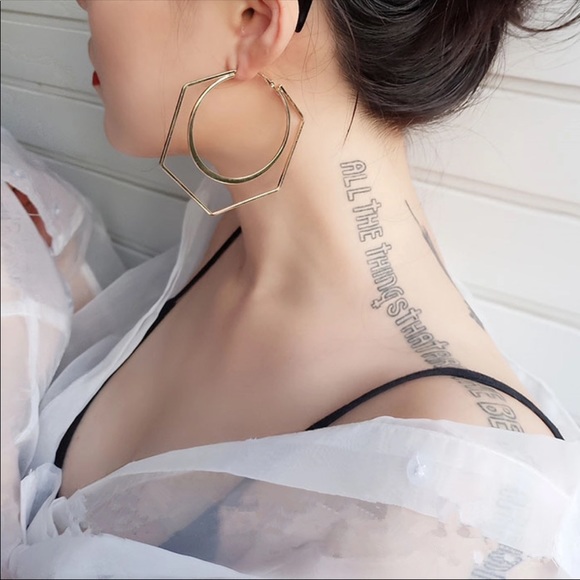 • Genesis • Oversized Geometric Hoop - Picture 2 of 4